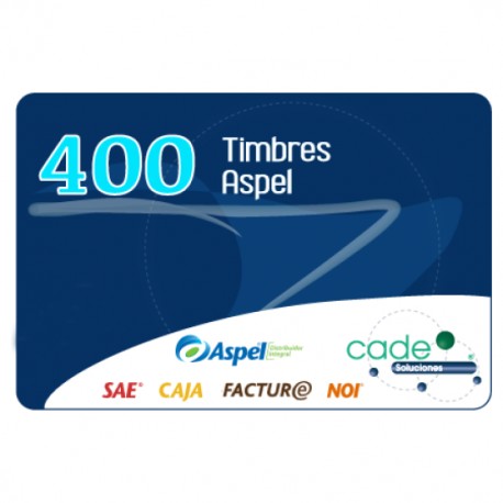 400 Timbres para Facture, caja, SAE o NOI (electrónico), Aspel FACTE/400