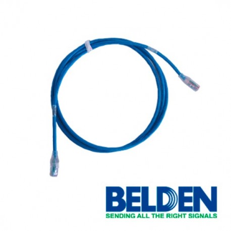 Cable de red UTP Cat6A Belden 2.1mts azul, CA21106007