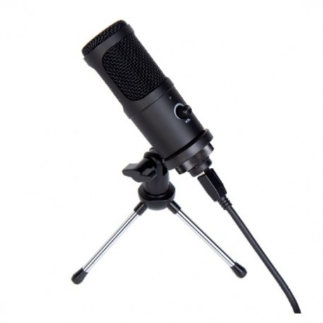 Microfono Gamer Xzeal XZST250B USB/ Cardiode/ Tripoide/ Filtro Anti Pop/ Negro