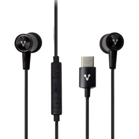 Audifonos Vorago EP-305 Tipo-C Microfono/ Control de Volumen Color Negro