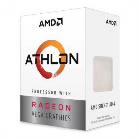 Procesador AMD Athlon 3000G Socket AM4/ 35W/ 3.5GHZ/ Vega 3 Graphics/ con Ventilador, YD3000C6FBBOX