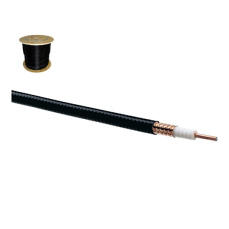 Bobina cable coaxial heliax de 1/2" cobre corrugado, blindado