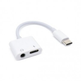 Convertidor USB Tipo "C" a USB Tipo "C" y Audio 3.5MM Blanco, 6000328