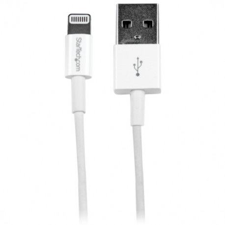 Cable de 1M USB a Conector Apple Lightning Startech USBLT1MWS Blanco