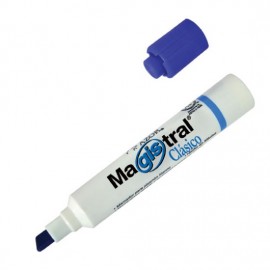 Marcador Magistral color azul p/pizarrón blanco plástico