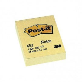 Blocks Notas Post-It 1.5"X2" amarillo con 100hojas
