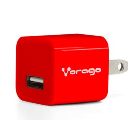 Cargador de pared con 1 puerto USB Rojo Vorago AU-105-RD